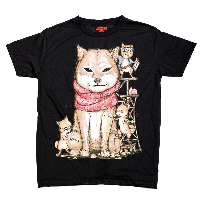 Akita Inu Hachi-ko Chapter One T-shirt - 男装上衣/T 恤 - 棉．麻 黑色
