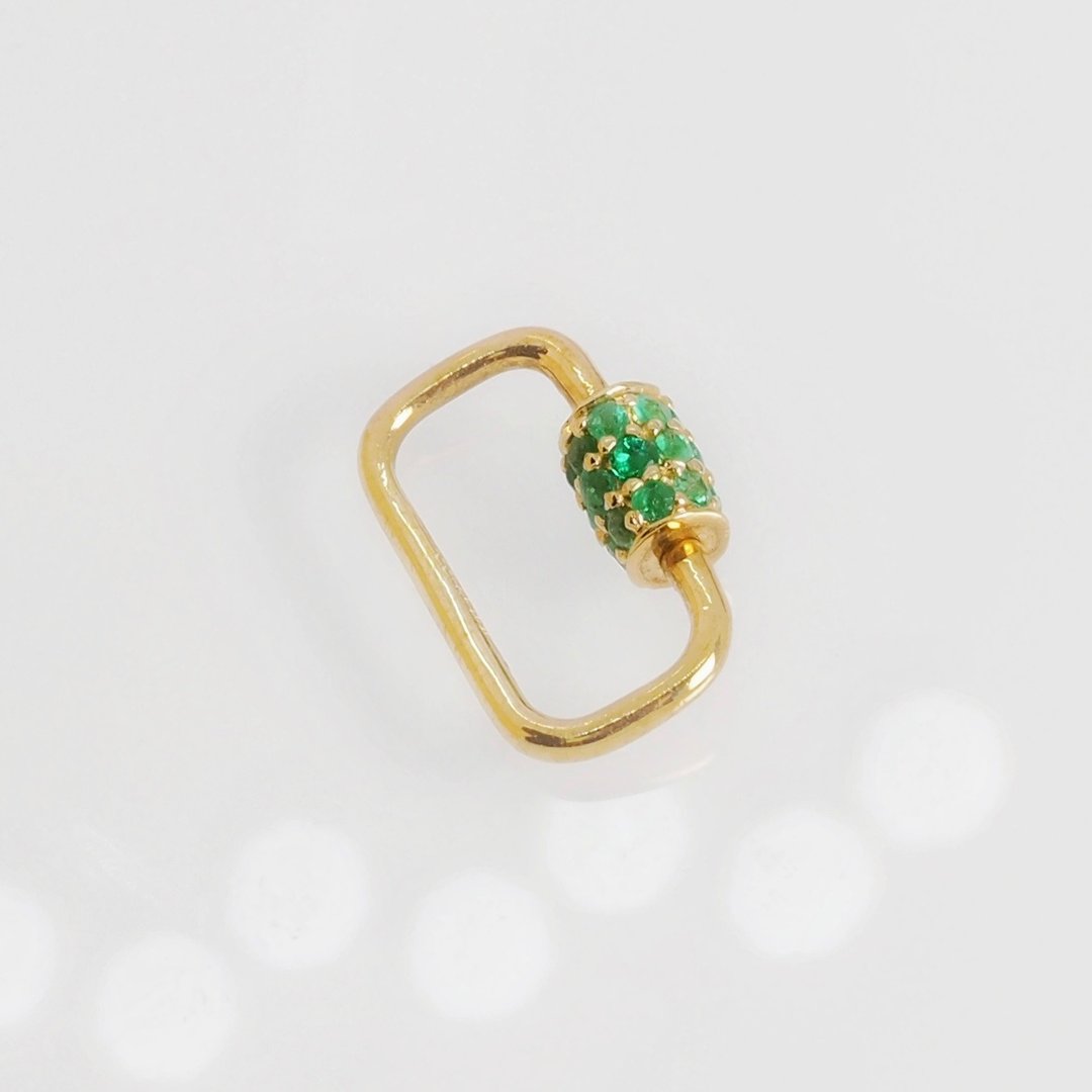 18K金经典祖母绿宝石吊咀  Emerald Classic Connector - 其他 - 贵金属 
