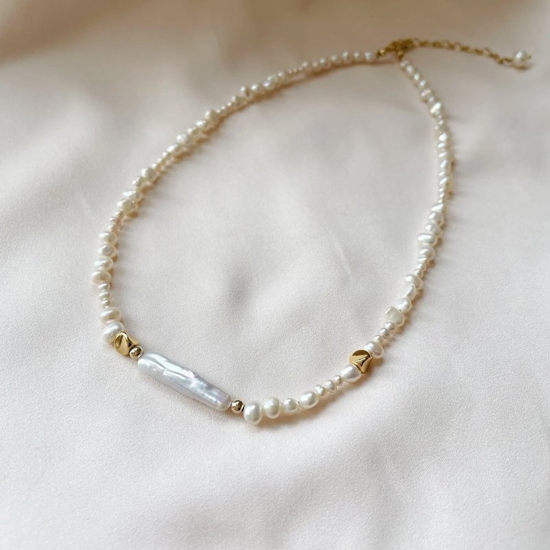 流星花园长形巴洛克天然珍珠颈项链定制化礼物 - 项链 - 珍珠 多色