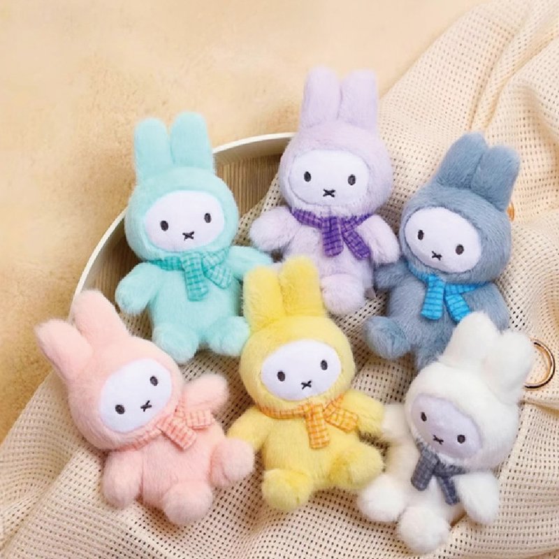 【miffyXVIPO】马卡龙绒毛小吊饰盲盒 - 吊饰 - 棉．麻 