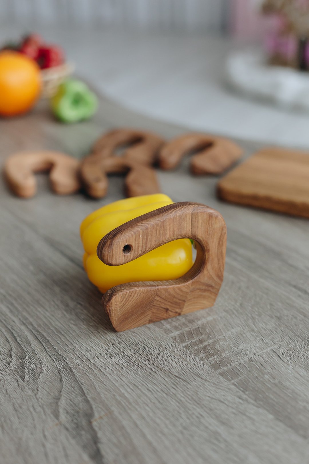 Safe Wooden Knife for Kids, Children's Utensil Montessori Knife, Ash Wood - 玩具/玩偶 - 木头 咖啡色