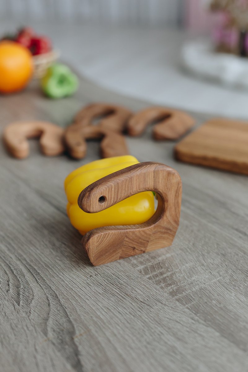 Safe Wooden Knife for Kids, Children's Utensil Montessori Knife, Ash Wood - 玩具/玩偶 - 木头 咖啡色