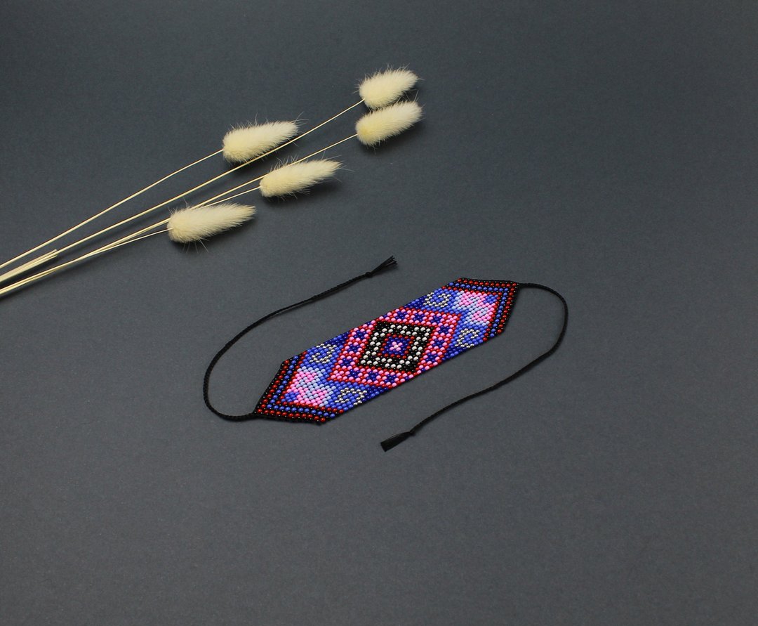 Handmade beaded bracelet jewelry for women - 手链/手环 - 玻璃 蓝色