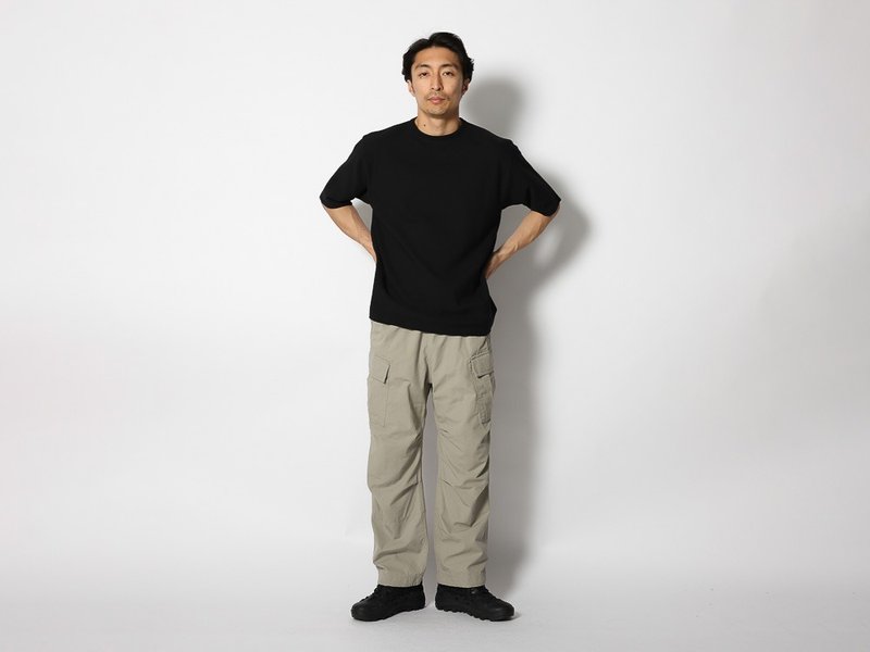 CO/PE/NY混纺圆领套衫 黑色 - 男装上衣/T 恤 - 其他材质 黑色