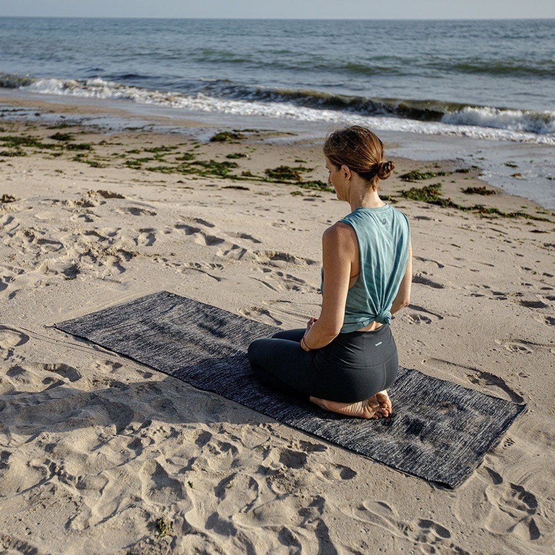 【Manduka】Shala Yoga Rug 编织瑜珈地毯 - Black Heather - 瑜珈垫 - 棉 黑色