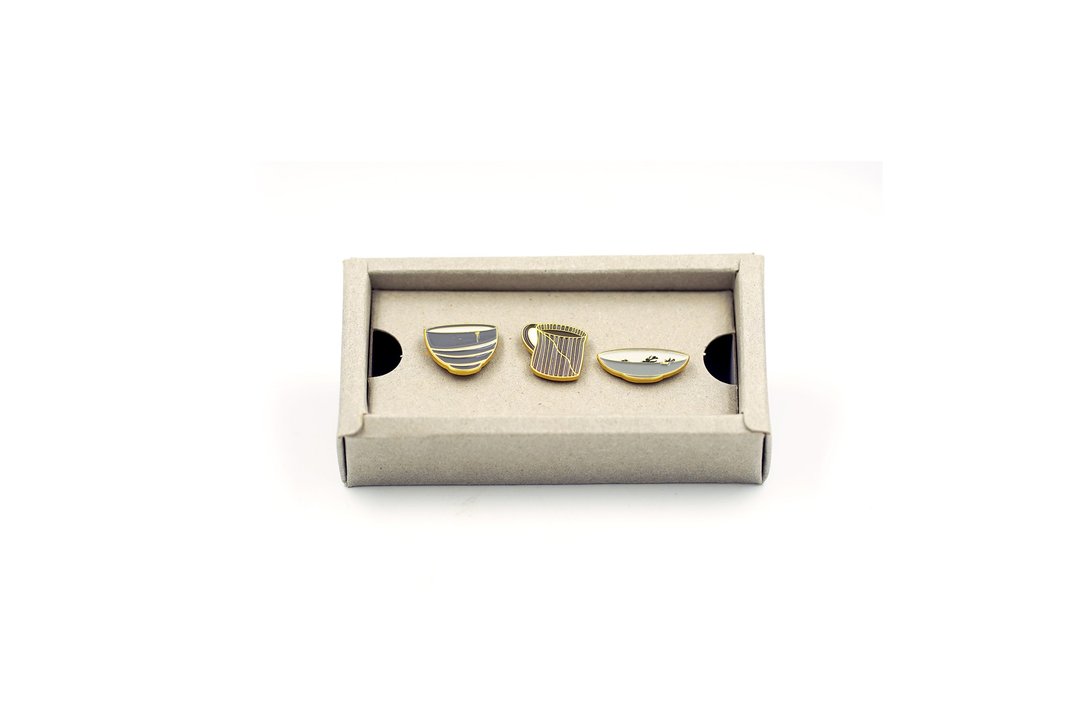 Pins . Thank you Kintsugi 金继修复风格徽章 - 徽章/别针 - 其他金属 
