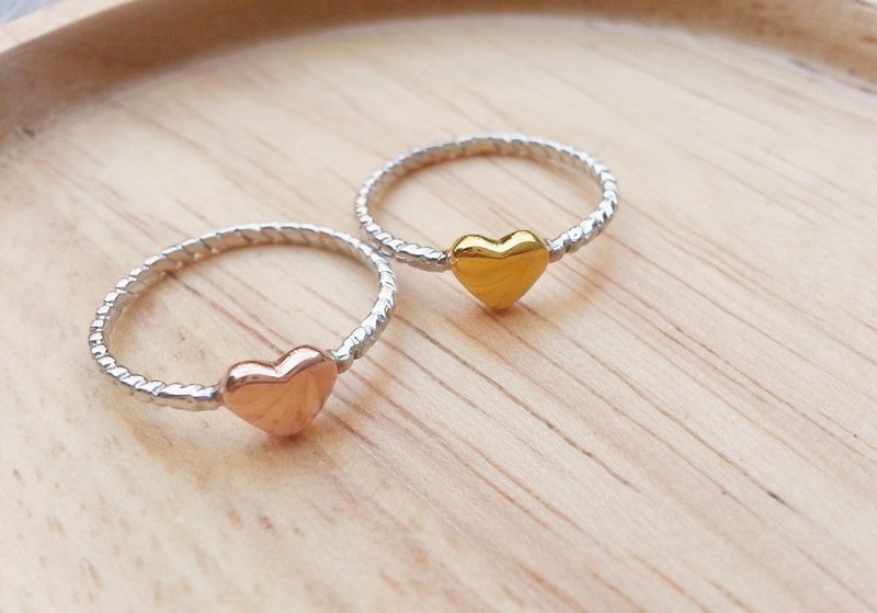 Silver heart ring - 戒指 - 其他金属 灰色