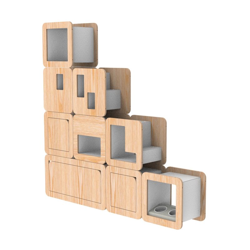 不一而作-一存一藏 书柜 人猫家具 - 书架/书挡 - 木头 卡其色