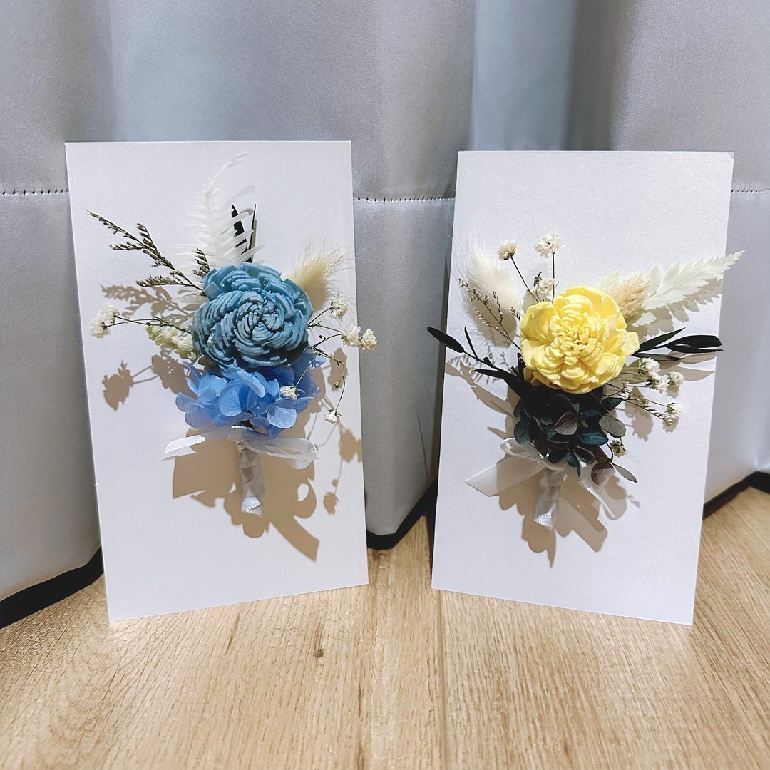 干燥胸花。婚礼胸花。毕业胸花。主婚人。新郎。伴郎伴娘。婚礼 - 胸花/手腕花 - 植物．花 