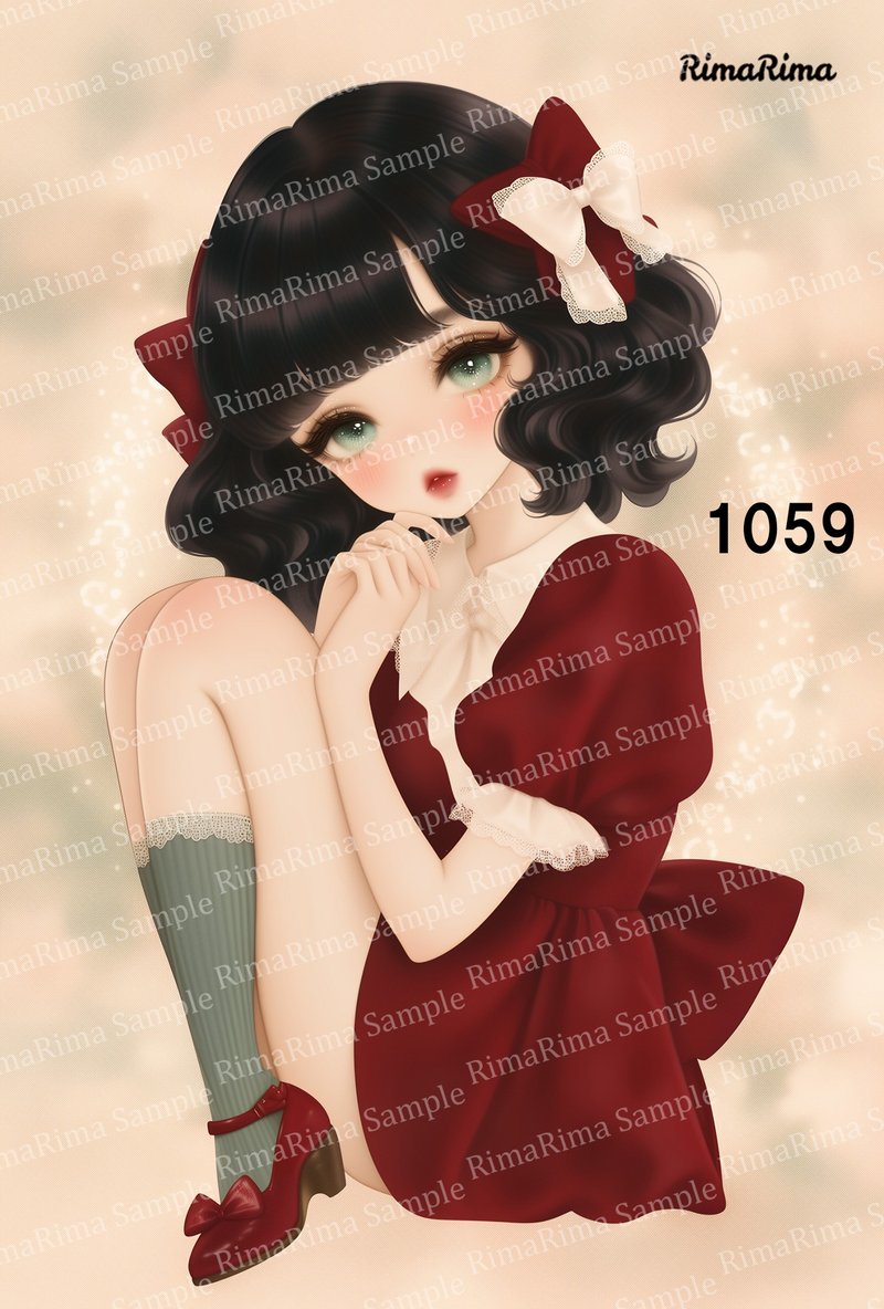 1059 原创贴纸 原创人物贴纸 贴纸 RimaRima - 贴纸 - 纸 