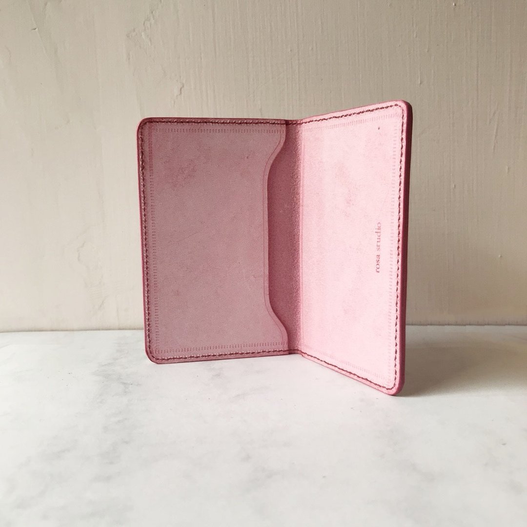 信用卡夹_超薄极简版_腊感樱花粉_Card holder - 证件套/卡套 - 真皮 粉红色