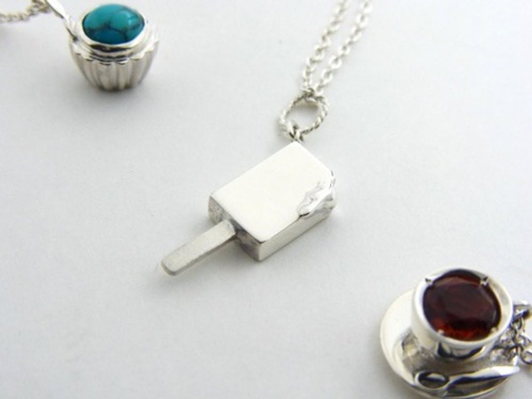 Ice lolly pendant - 项链 - 其他金属 银色