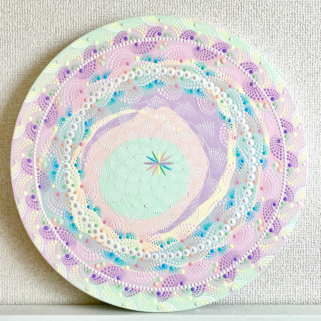 divine self higher self dotmandala torus 〜soft vortex〜 - 海报/装饰画/版画 - 棉．麻 粉红色