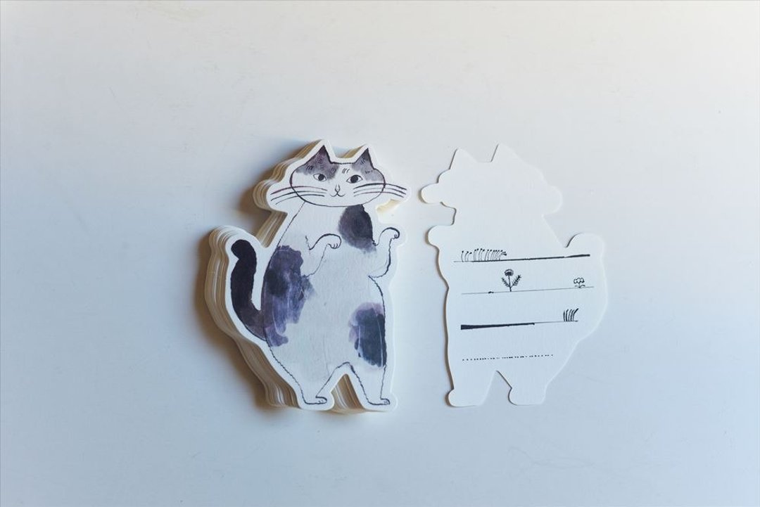 【仓敷意匠】虎斑猫bonbon 造型留言纸卡D (99233-04) - 便条纸/标签贴 - 纸 