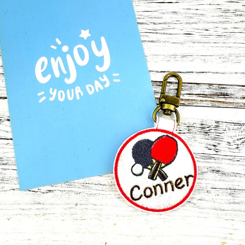 M78-刺绣球队姓名吊牌 桌球 乒乓球 背包挂牌 - 吊饰 - 棉．麻 