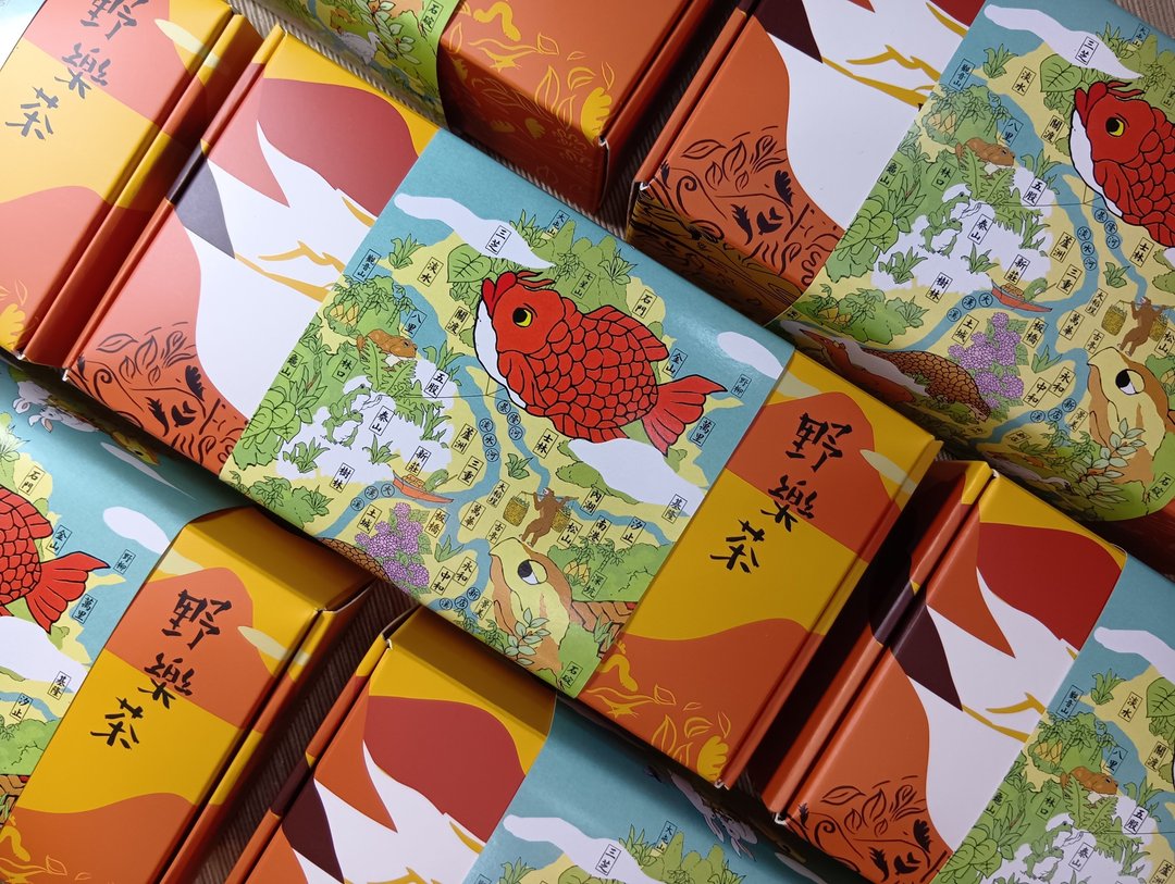 【野乐茶】茶山太极之富贵有余综合茶礼盒 (8 入) 伴手礼 中秋礼盒 - 茶 - 植物．花 红色