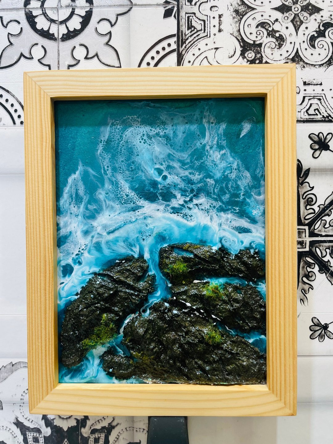 海浪壁挂式原木相框 - 画框/相框 - 木头 多色