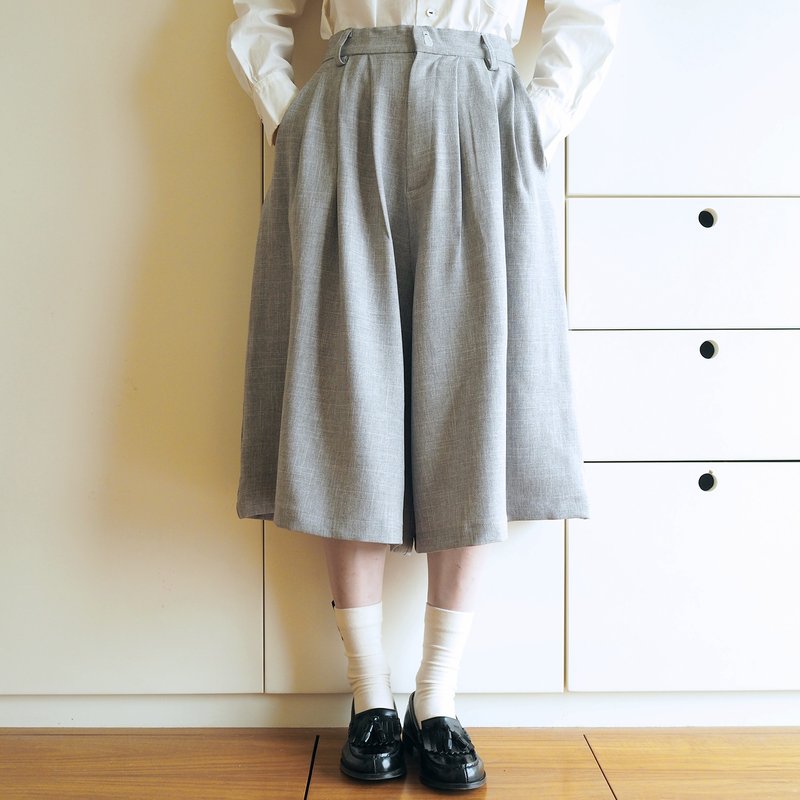 小猫宽裤：灰色 - 女装长裤 - 聚酯纤维 灰色