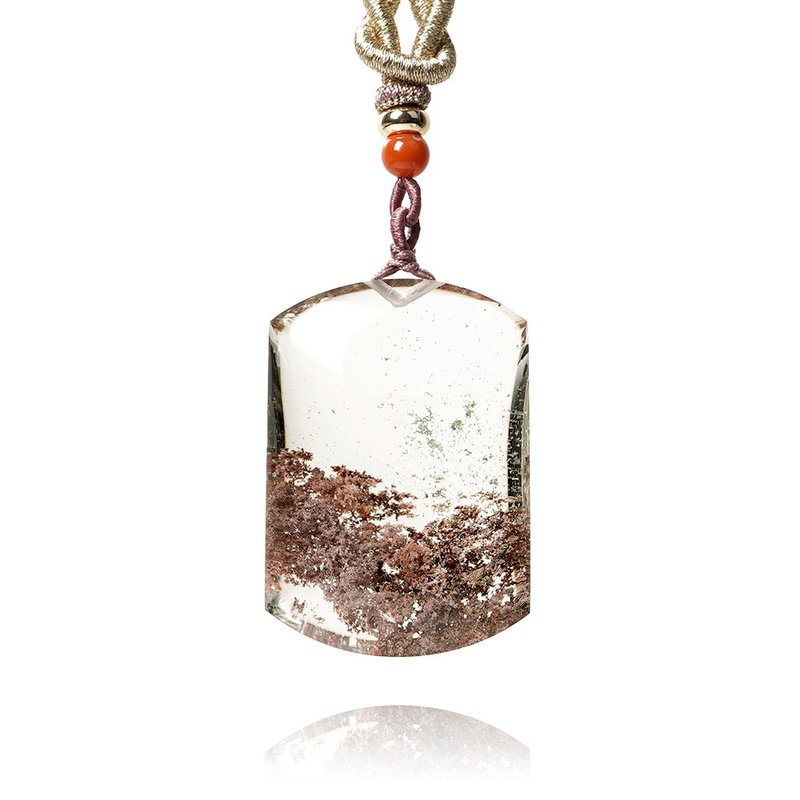 【正佳珠宝】彩幽灵 顶级极净异象幽灵 33.9g 平安无事牌 - 项链 - 半宝石 多色