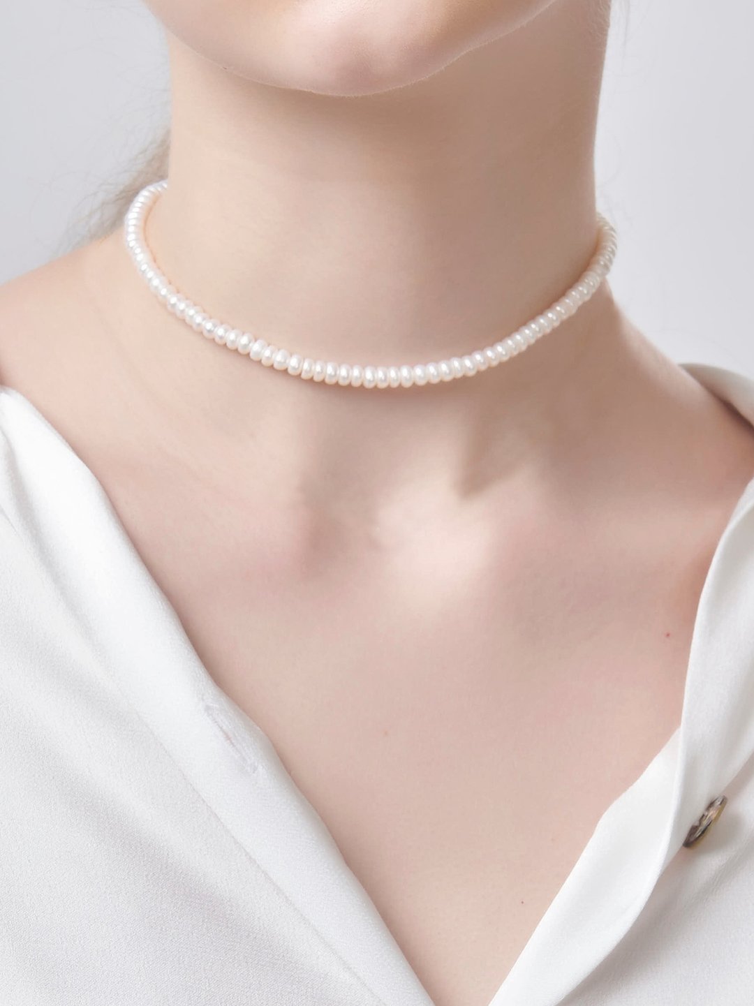 LESIS | Classic Pearl Necklace - 项链 - 珍珠 白色