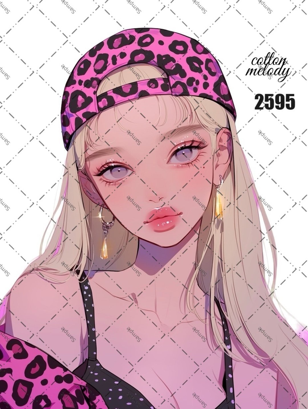 original sticker no.2595 人物贴纸 原创贴纸 原创人物贴纸 装饰贴纸 cotton melody - 贴纸 - 纸 