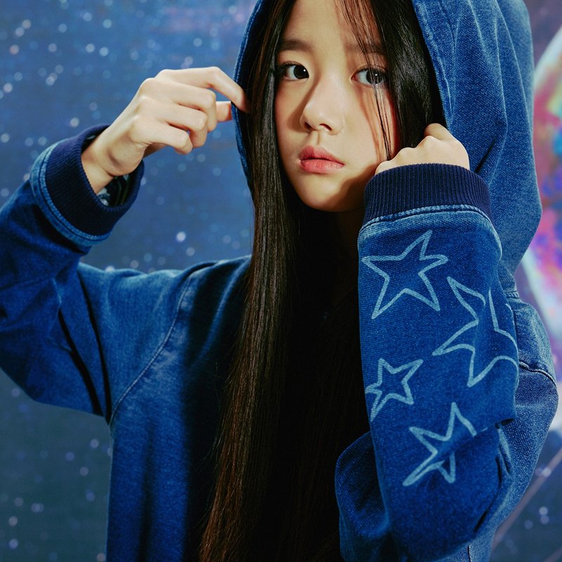 渐层吸汗牛仔连帽衫 海军蓝 - 童装上衣 - 棉．麻 蓝色