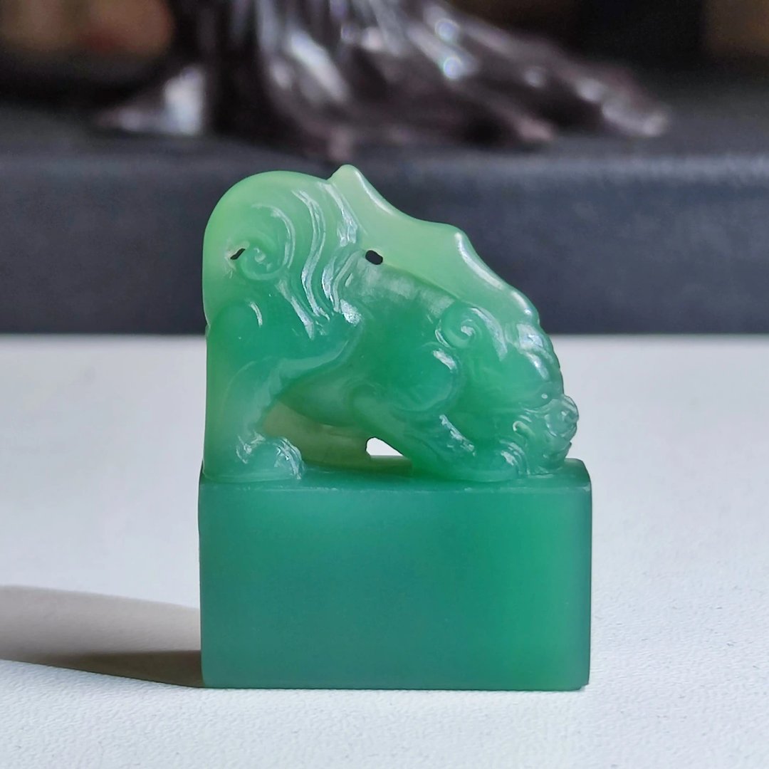 多款姓名印章手工客制西安绿印鉴礼品艺术签名书法 - 印章/印台 - 石头 绿色