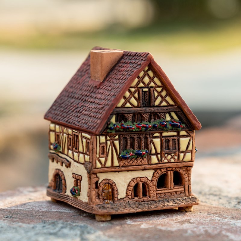 法国亚尔萨斯小屋 高8cm - 摆饰 - 陶 