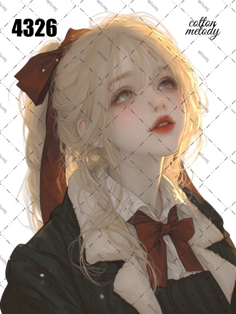 original sticker no.4326 人物贴纸 原创贴纸 原创人物贴纸 装饰贴纸 cotton melody - 贴纸 - 纸 