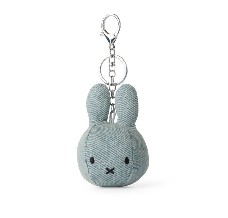 荷兰 Bon Ton Toys | Miffy 米飞兔 钥匙圈 挂饰 吊饰 单宁 10cm - 钥匙链/钥匙包 - 其他材质 蓝色