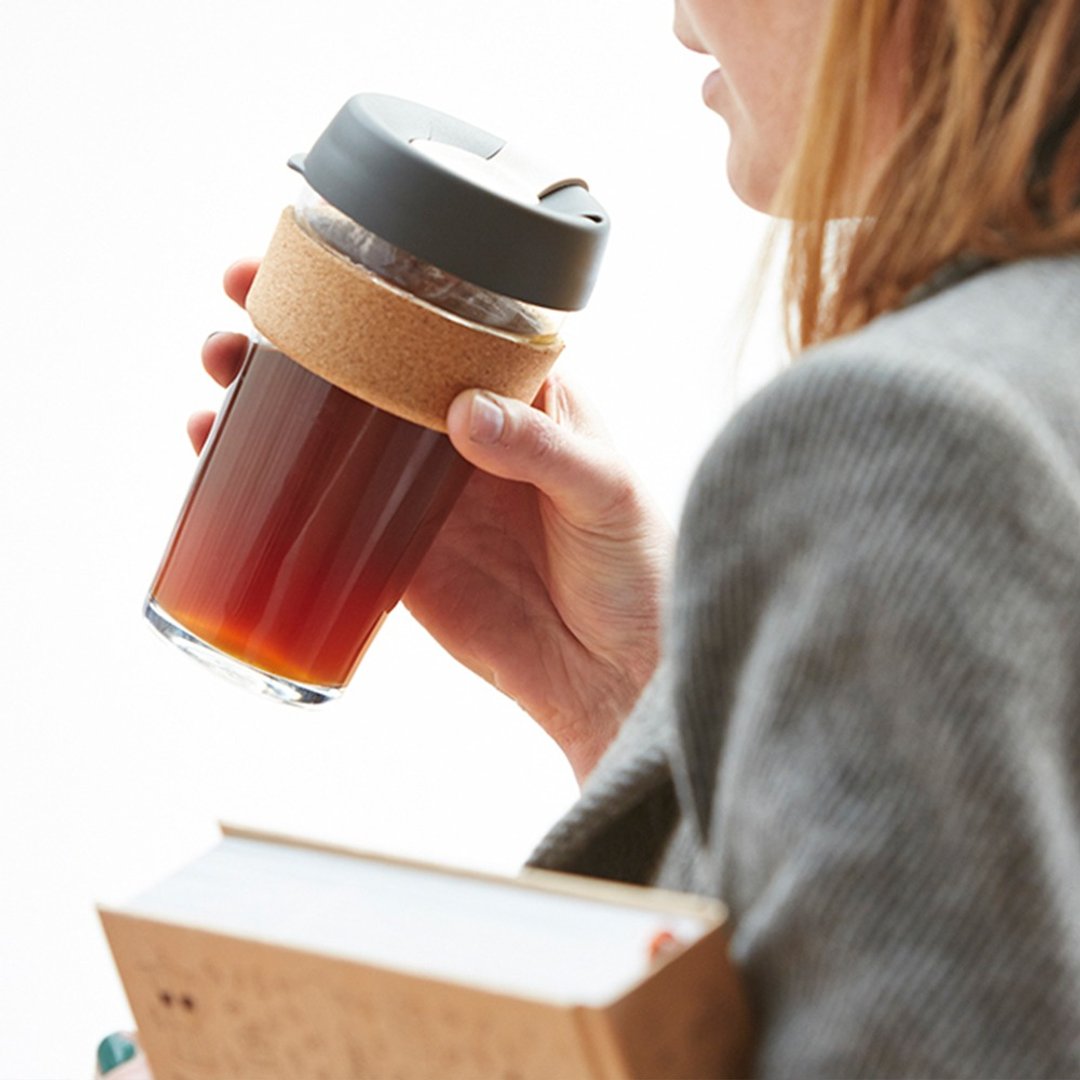 澳洲 KeepCup 软木 随行杯 L - 重烘焙 - 咖啡杯/马克杯 - 玻璃 黑色