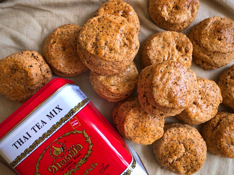 +*.海王星司康.*+泰奶司康- 六入Thai milk tea scone - 蛋糕/甜点 - 新鲜食材 橘色