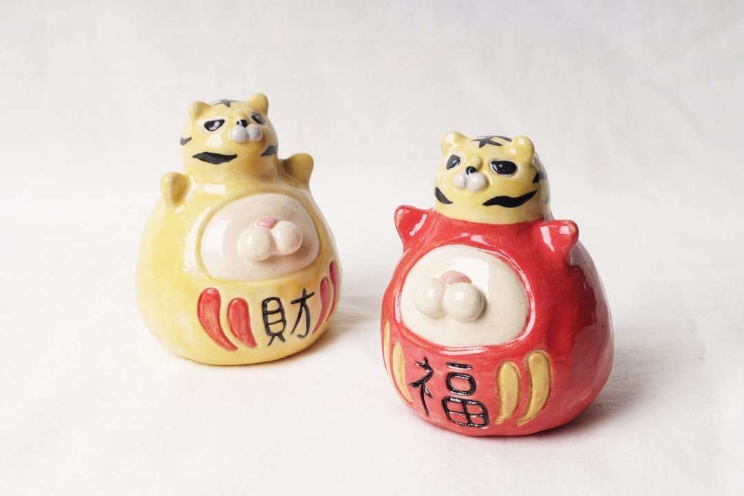 【限量包邮】招财福虎猫 - 摆饰 - 陶 多色
