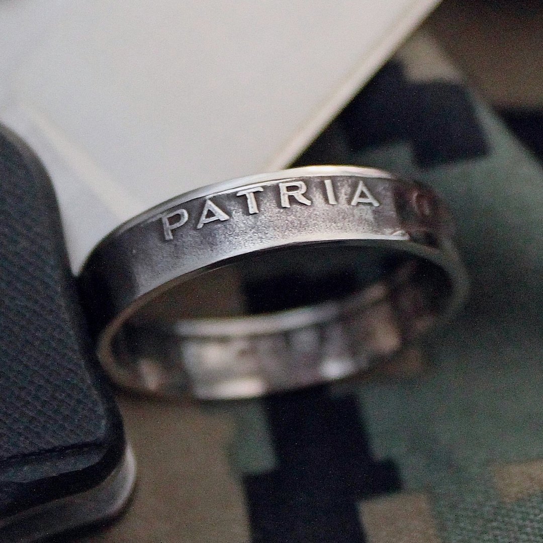 Coin Ring (Cuba) Patria o muerte! - 戒指 - 其他金属 银色