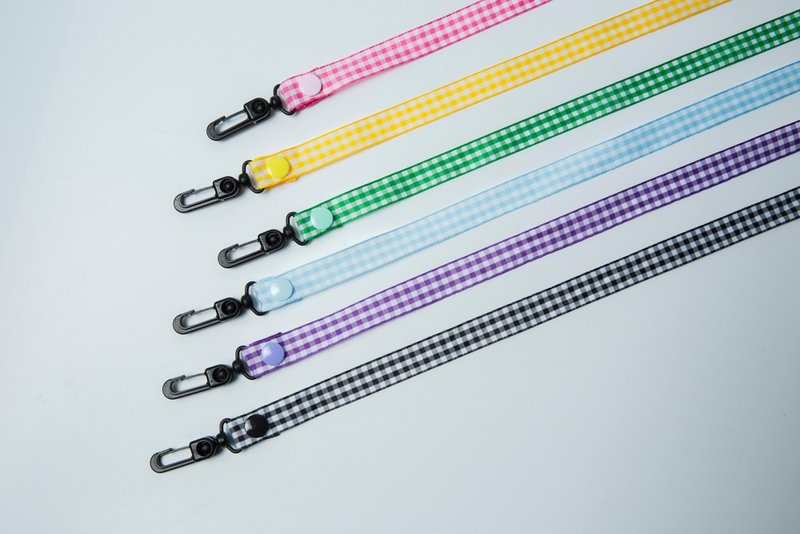 现货贩售/今天订明天寄/缤纷格纹 口罩链 口罩挂绳 口罩项链 挂链 - 挂绳/吊绳 - 棉．麻 