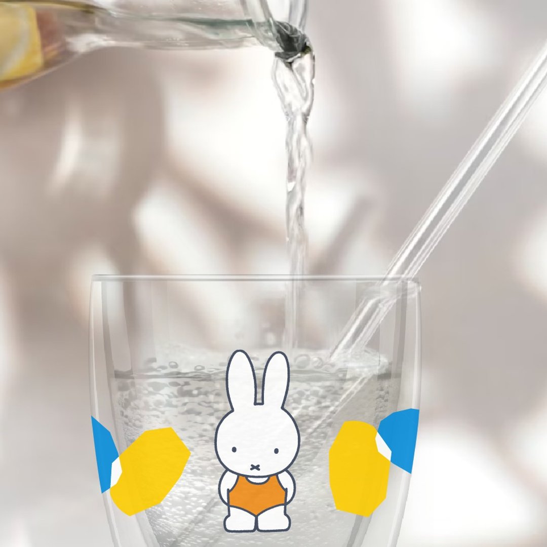 MIFFY授权 | 拼贴色块 - 双层玻璃杯 350ml - 玻璃杯 - 玻璃 