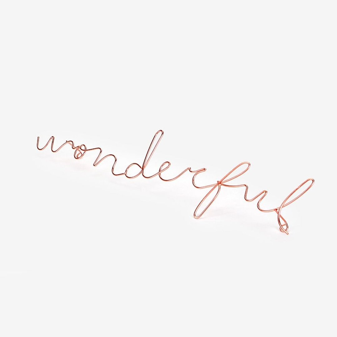 Dailylike 玫瑰金字母造型壁面挂钩-05 Wonderful,E2D06740 - 墙贴/壁贴 - 其他金属 粉红色