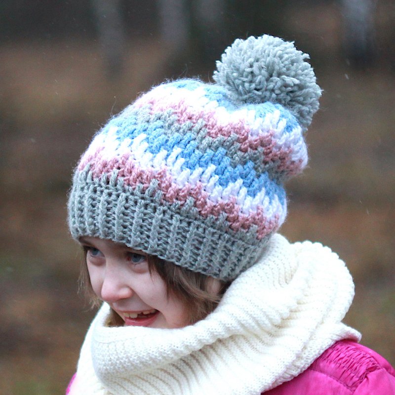 Beanie CROCHET PATTERN The Breeze Crochet Hat (Toddler, Child, Adult sizes) - 编织/刺绣/羊毛毡/裁缝 - 其他材质 多色