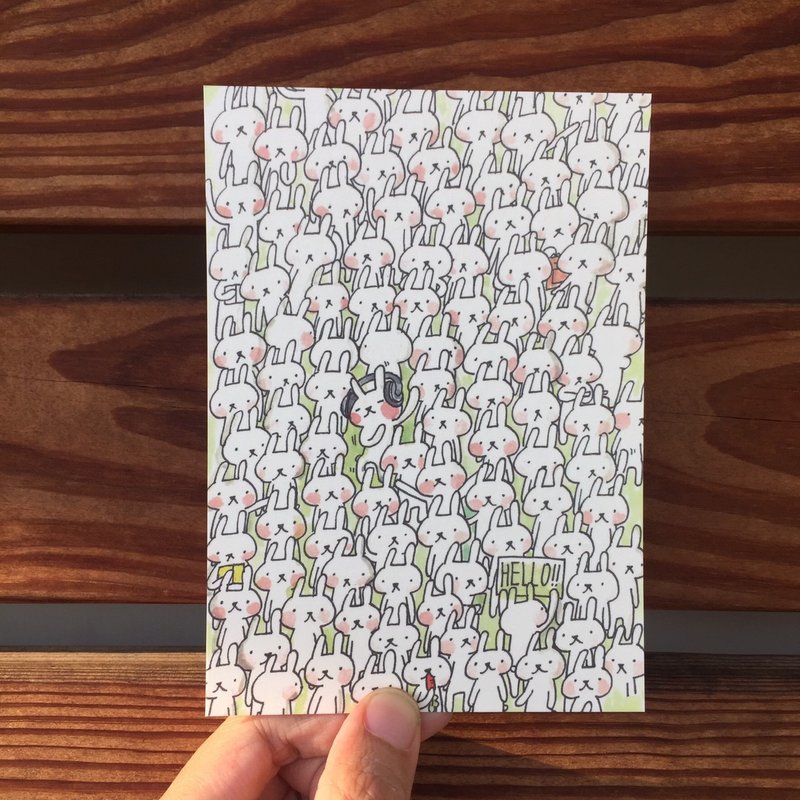 设计明信片 | 耳机兔兔 - 卡片/明信片 - 纸 银色