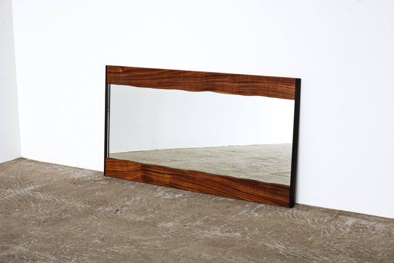 木岛BOKTO || 相思木 || 自然长挂镜 半身镜 壁挂镜 厕所 化妆镜 - 彩妆刷具/镜子/梳子 - 木头 