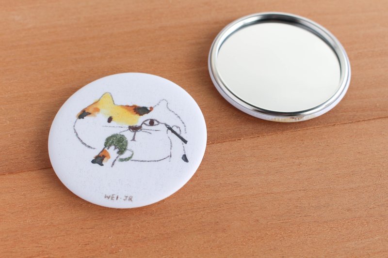 美喵镜 画画眼线-随身镜 - 彩妆刷具/镜子/梳子 - 其他金属 白色