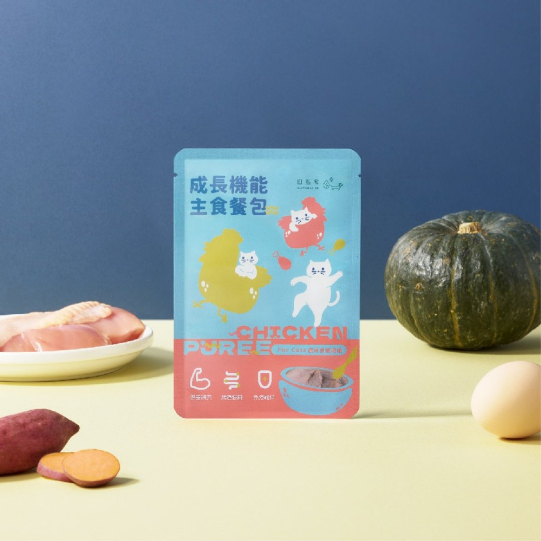 幼猫营养猫咪主食餐包【营养嫩鸡】猫肉泥 幼猫主食罐 幼猫饲料 - 猫罐头/鲜食 - 新鲜食材 蓝色