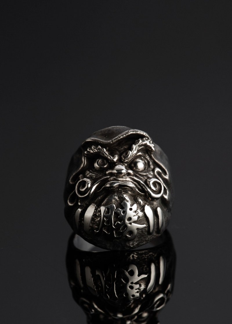 DARUMA RING| Mascot Collection | 达摩戒指 ( S ) - 戒指 - 纯银 银色