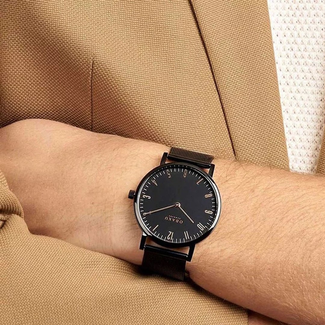 OBAKU 城市探索绅士时尚腕表-全黑-V248GXBBMB-40mm - 男表/中性表 - 不锈钢 黑色