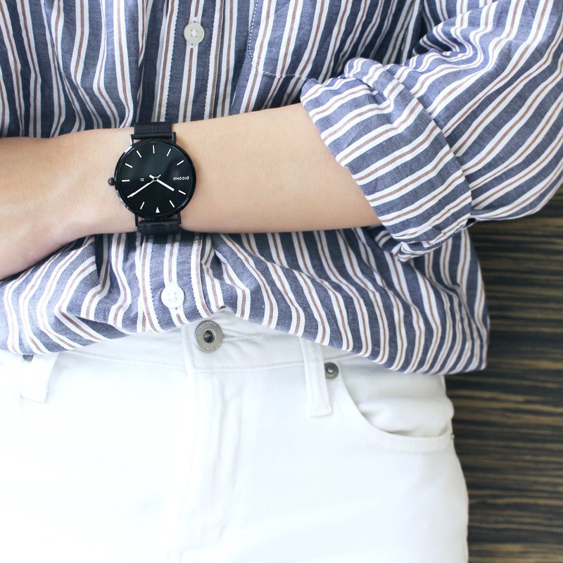 【PICONO】RGB系列轻薄黑色快拆式不锈钢网带手表  / RGB-6404 - 男表/中性表 - 不锈钢 白色