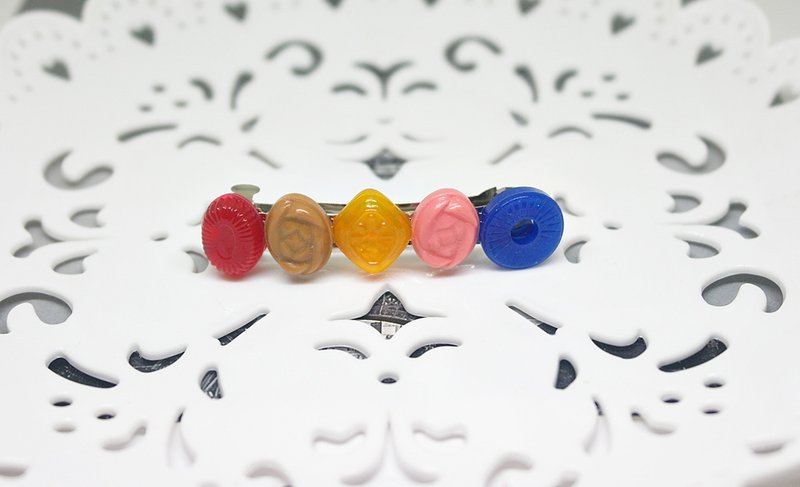 树脂款夹式发夹  #女孩 #女童 #Hair Clip - 发饰 - 树脂 红色