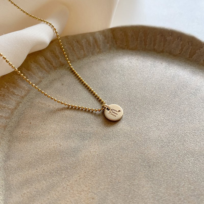 星座系列-天蝎座-黄铜项链 - 项链 - 铜/黄铜 金色