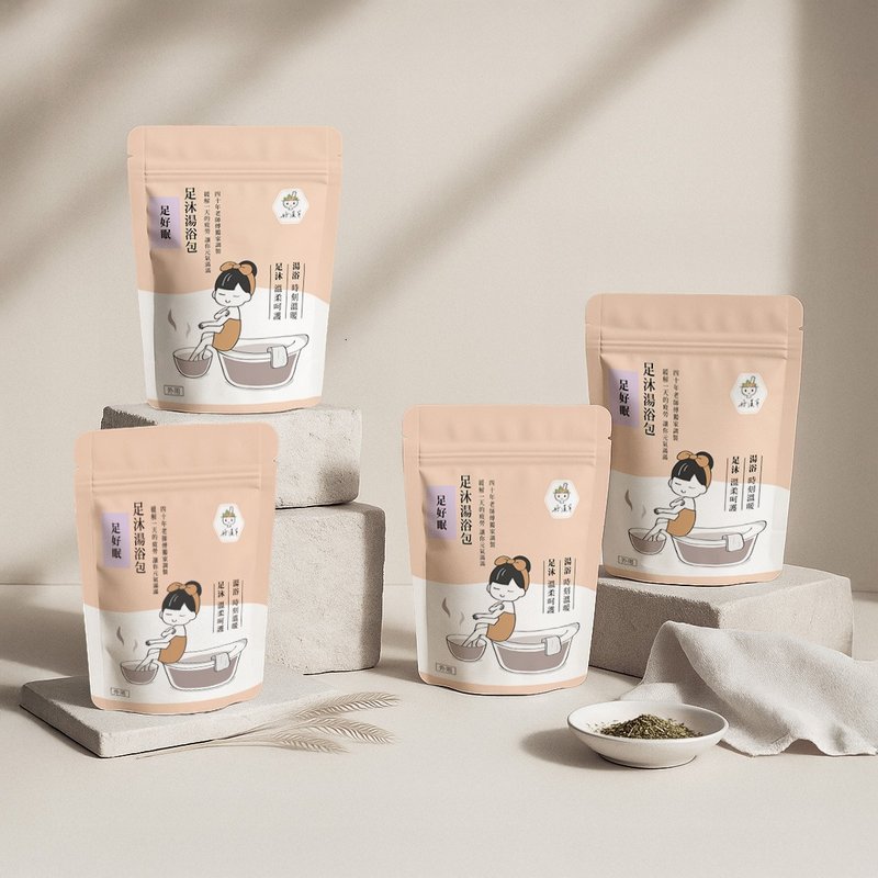 好汉草-足沐汤浴包-足好眠(4包装/礼盒组)薰衣草舒压/公主泡脚包 - 沐浴用品 - 其他材质 橘色