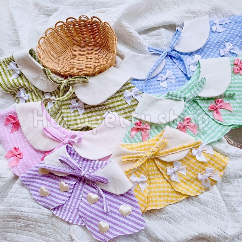 Hellopetty 韩式蝴蝶结头纱对于宠物 - 衣/帽 - 棉．麻 