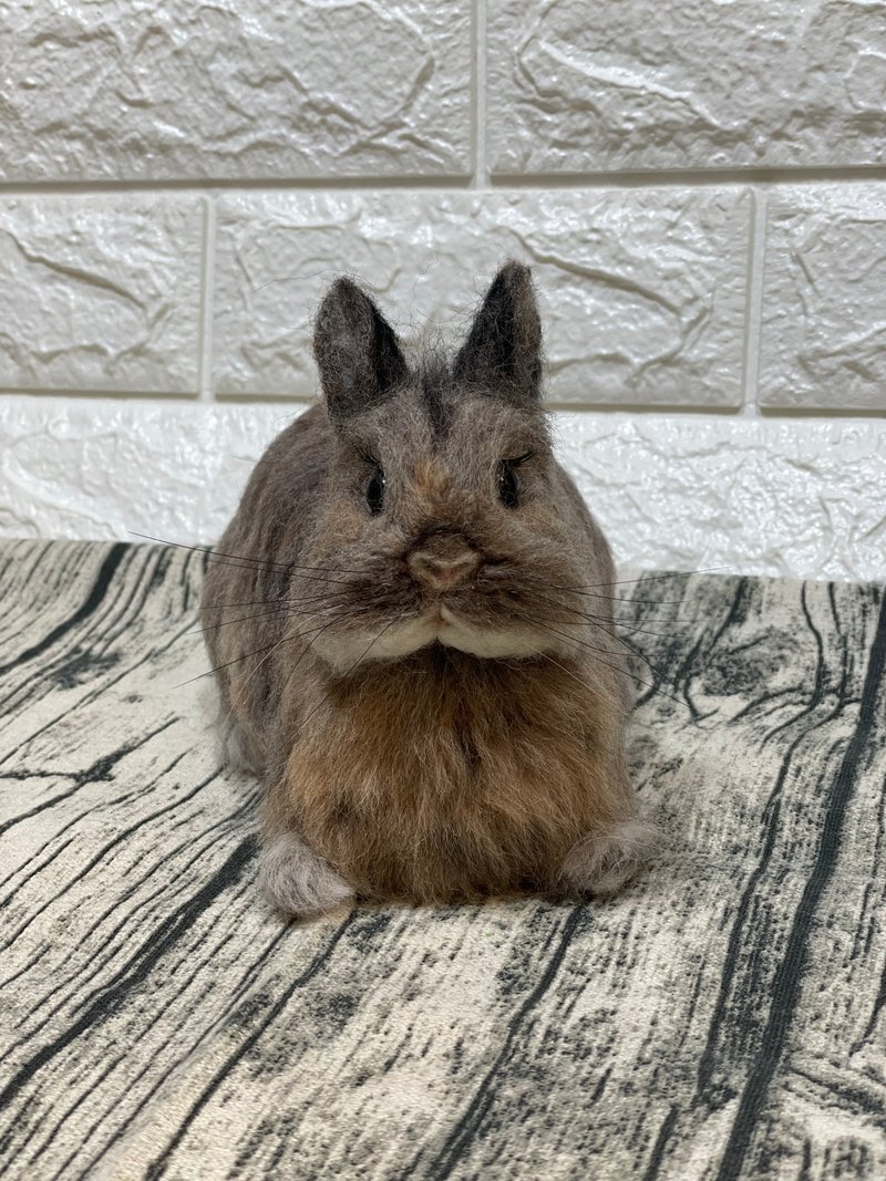 羊毛毡拟真兔仔 - 玩偶/公仔 - 羊毛 